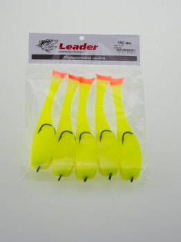 Поролоновые рыбки Leader (двойник) 14 см 21 UV (5 шт)