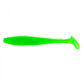 Виброхвост Helios Shaggy 3,35 8,5 см Electric green (5 шт)