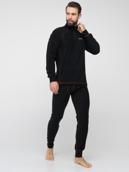 Термобелье Huntsman Thermoline Zip (флис, черный)